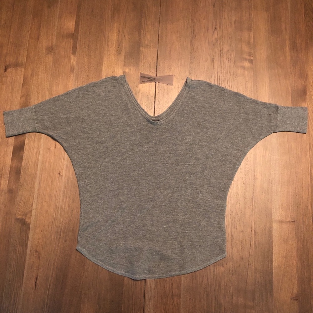 Express Short Sleeve Top, Grey Size XS